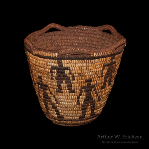 Figured Fully Imbricated Klickitat Basket - Arthur W. Erickson - 1