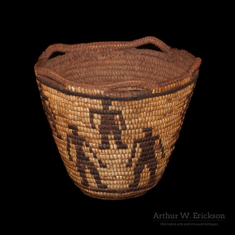 Figured Fully Imbricated Klickitat Basket - Arthur W. Erickson - 2