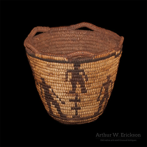 Figured Fully Imbricated Klickitat Basket - Arthur W. Erickson - 3