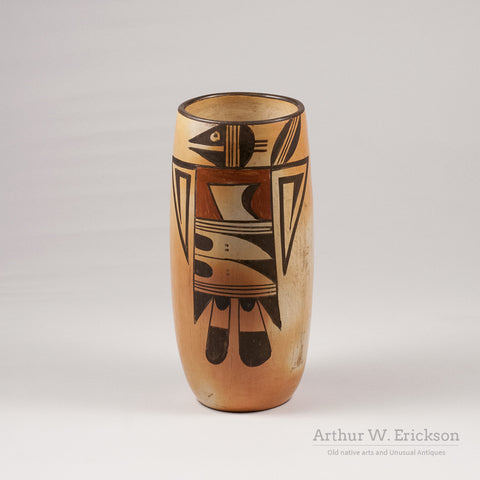 Hopi Tall Vase with Bird Figure - Arthur W. Erickson - 3