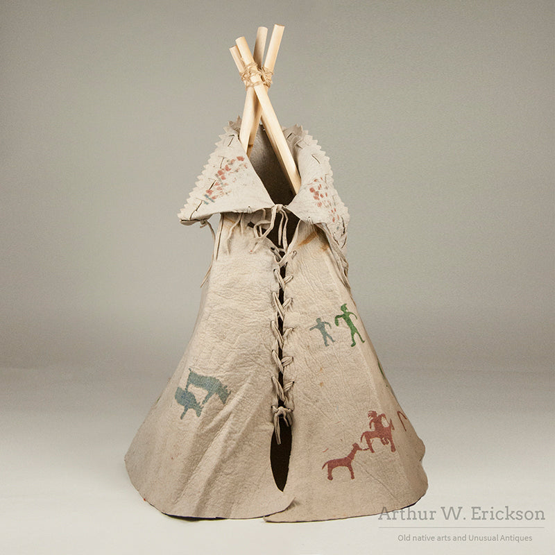 Children's Wool  Felt Teepee With Painted Figures