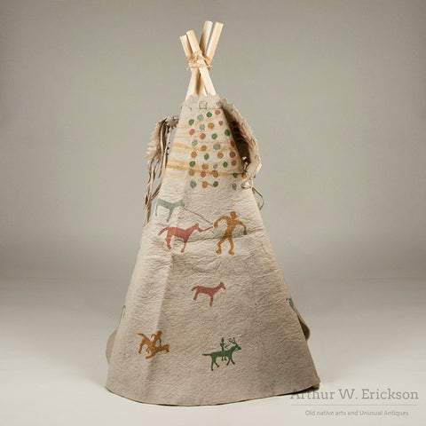 Children's Wool  Felt Teepee With Painted Figures