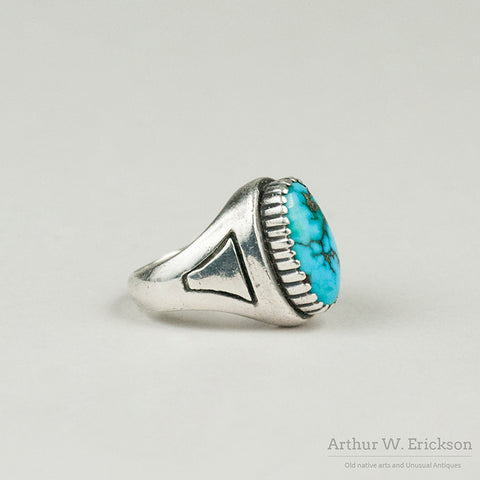 Turquoise and Sterling Silver Ring by Julian Lovato