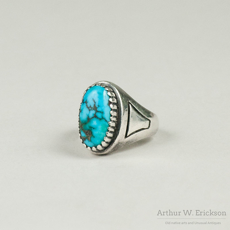 Turquoise and Sterling Silver Ring by Julian Lovato