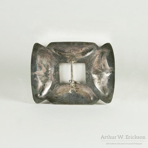 1940s Hand Stamped Silver Belt Buckle - Arthur W. Erickson - 2