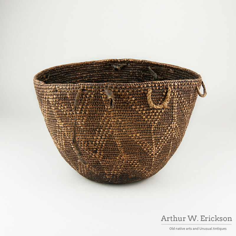 19th Century Puget Sound Partially Imbricated Berry Basket
