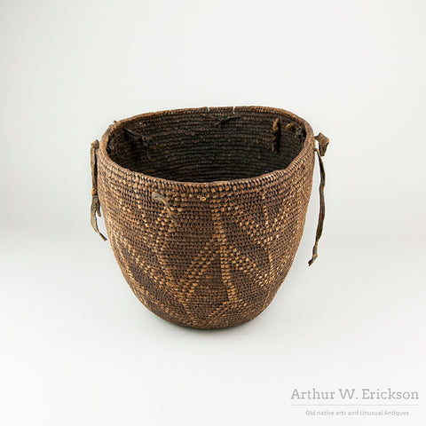 19th Century Puget Sound Partially Imbricated Berry Basket