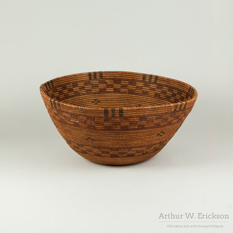 Tubatulabal 19th C Coiled Cooking Basket