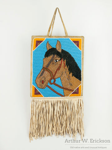 Plateau Beaded Horse Bag C. 1950