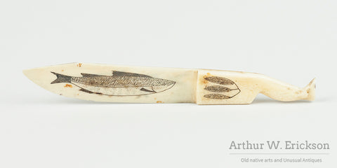 Scrimshawed Leg Handled Letter Opener