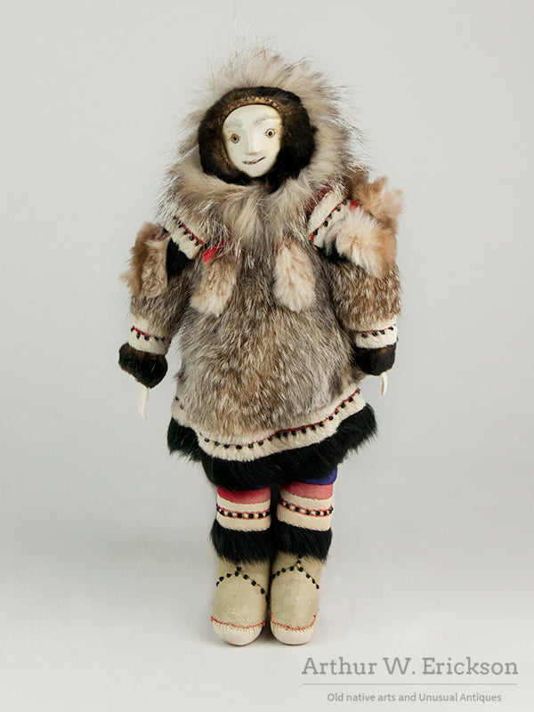 Nunivak Doll with Walrus Ivory Head and Hands