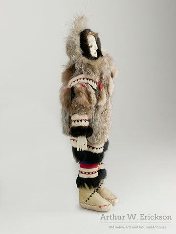Nunivak Doll with Walrus Ivory Head and Hands