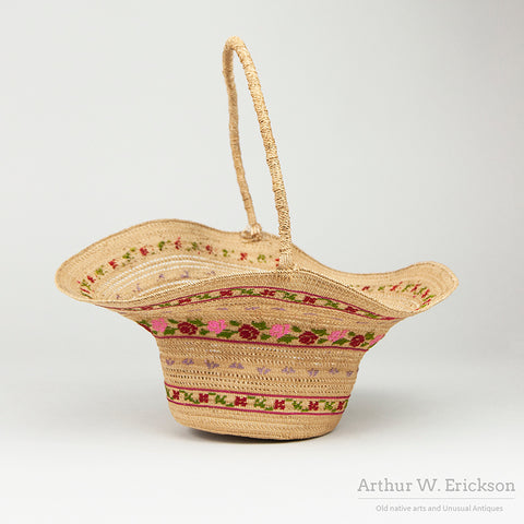 Aleut Victorian Garden Basket with Handle