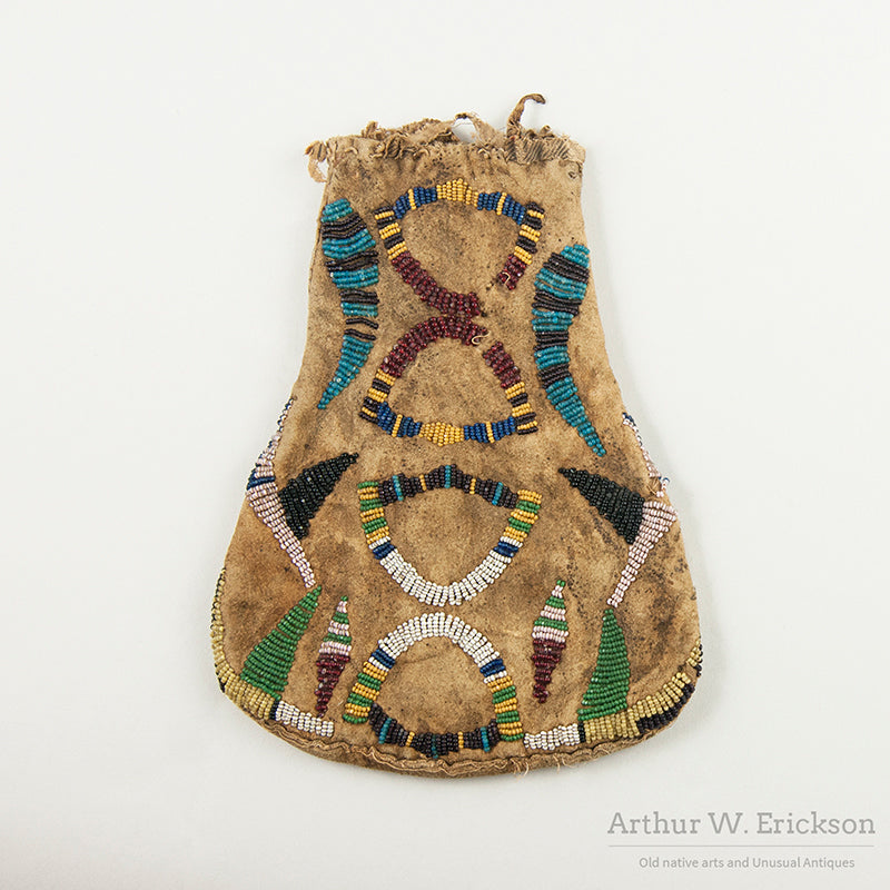 19th C. Santee Sioux Beaded Pouch