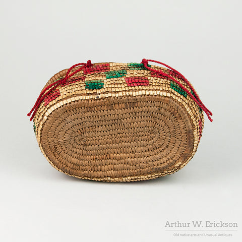 Canadian Salish Imbricated Lidded Basket