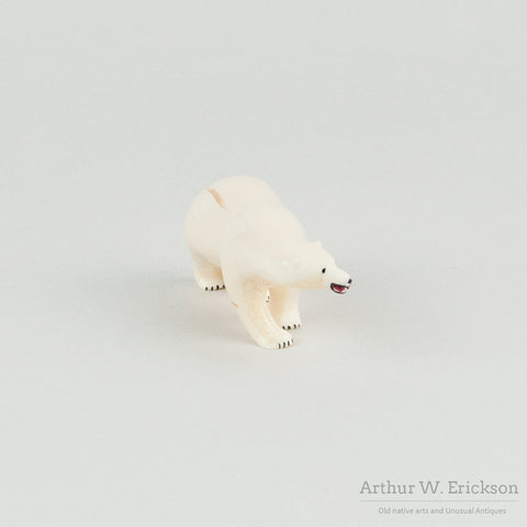 Carved Walrus Ivory Polar Bear