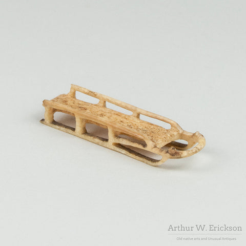 Carved Walrus Ivory Sled