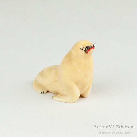 Carved Walrus Ivory Seal