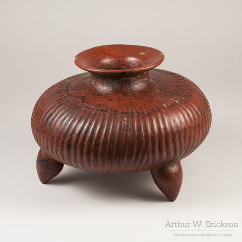 Colima Gadrooned Terracotta Jar - Arthur W. Erickson - 3