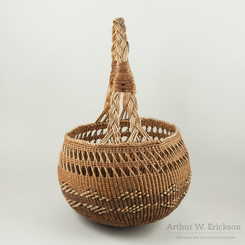 Large Siletz Basket with a Double Handle