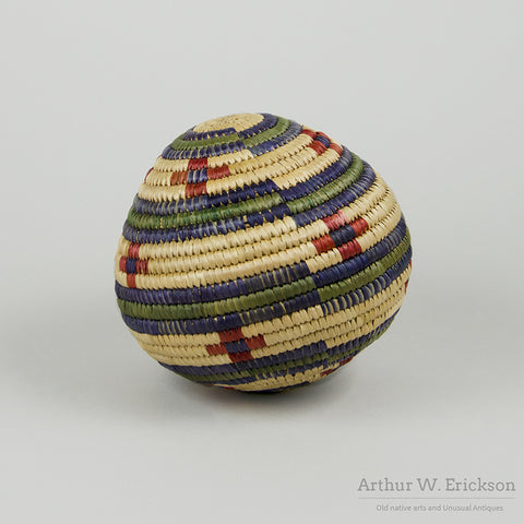 Eskimo Basketry Ball with Rattle