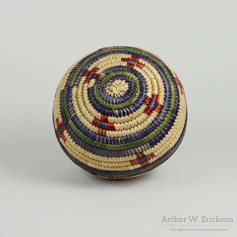 Eskimo Basketry Ball with Rattle