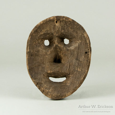 Old Eskimo Carved Wood Dance Mask