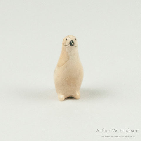 Eskimo Carved Ivory Standing Bird