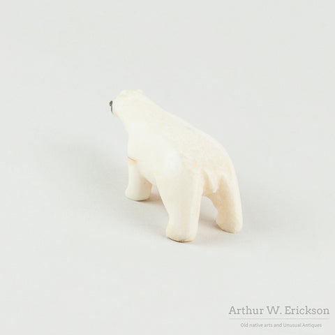 Eskimo Carved Walrus Ivory Bear