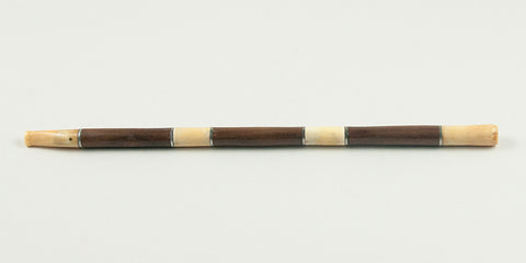 Elegant Fossilized Walrus Ivory and Wood Cigarette Holder
