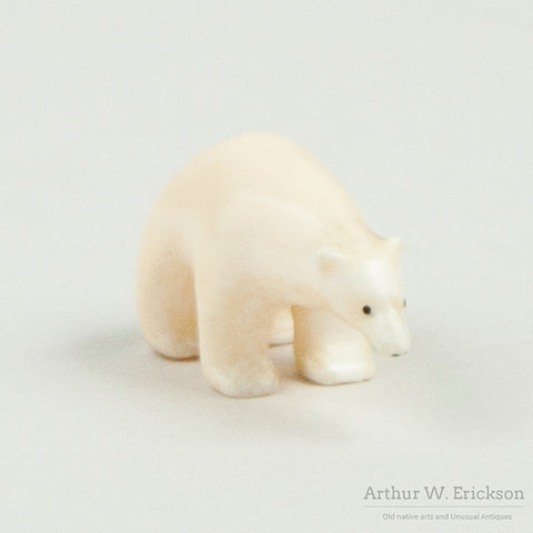 Small Eskimo Polar Bear Carving
