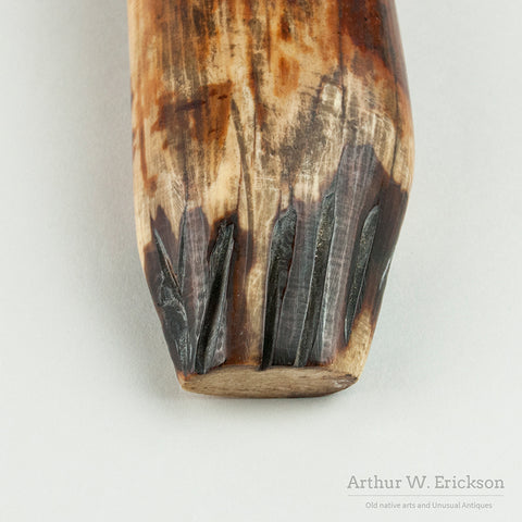 Eskimo Fossilized Walrus Ivory Wedge