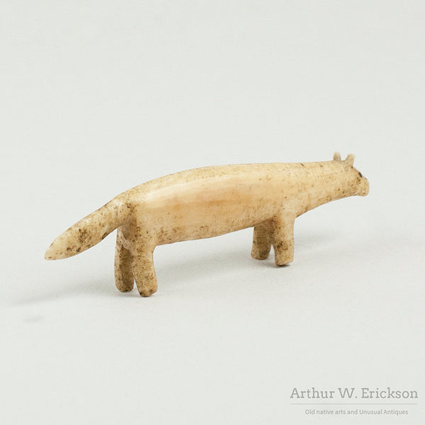 Eskimo Ivory Carving of Fox