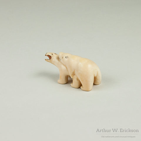 Eskimo Carved Bears in Love