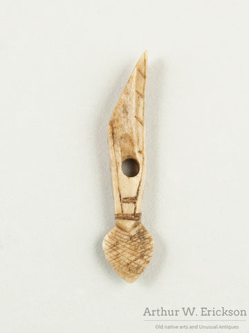 Eskimo Miniature Toggle Harpoon with Scrimshaw