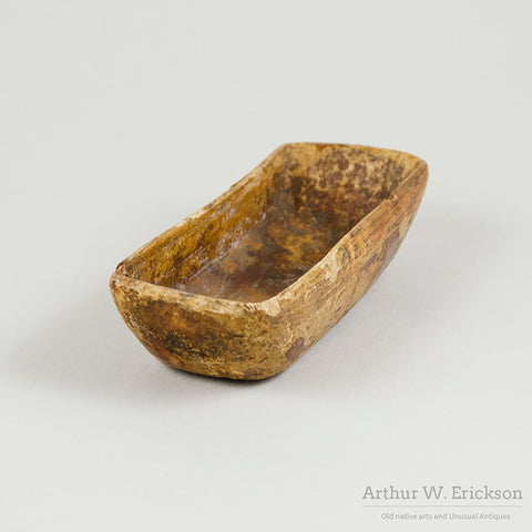 Fossilized Walrus Ivory Eskimo Bowl