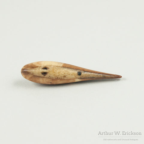 amorphic whale bone ivory fishing lure ebay Alaska Whalebone Eskimo Carving Fish Creek Company rigged with saltwater grade treble hooks and split rings Rubber Vintage Fishing Lures for