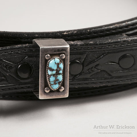 Frank Patania Sr. Sterling Silver and Turquoise Belt Buckle - Arthur W. Erickson - 6
