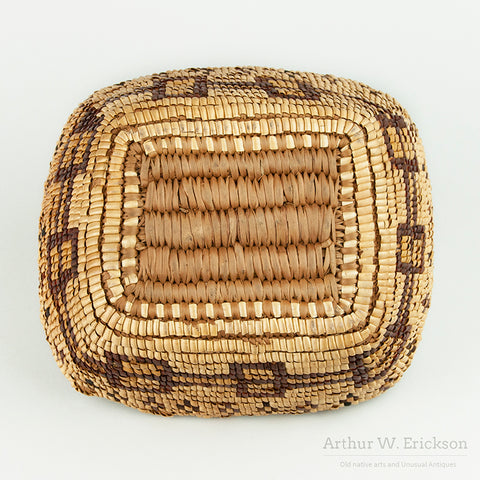 Canadian Salish Small Fully Imbricated Basket