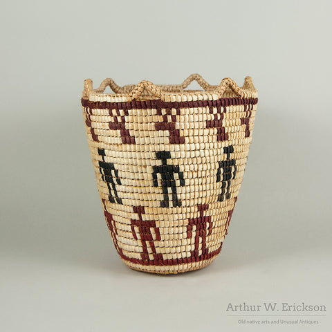 Fully Imbricated Klickitat Figural Huckleberry Basket