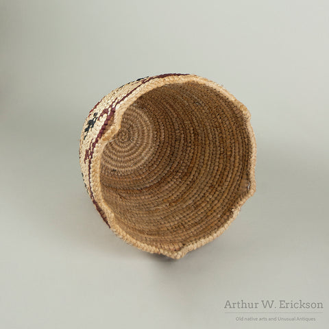 Fully Imbricated Klickitat Figural Huckleberry Basket
