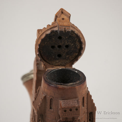 German Wood Carved Castle Pipe - Arthur W. Erickson - 8