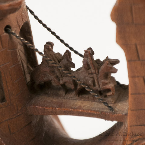 German Wood Carved Castle Pipe - Arthur W. Erickson - 13