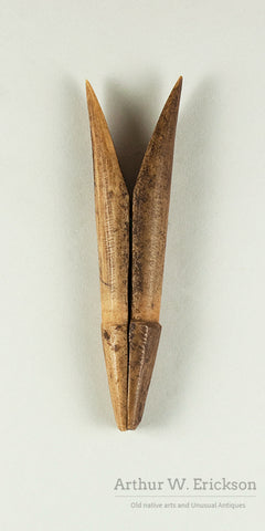 Two Halves of a Makah Composite Whale Harpoon