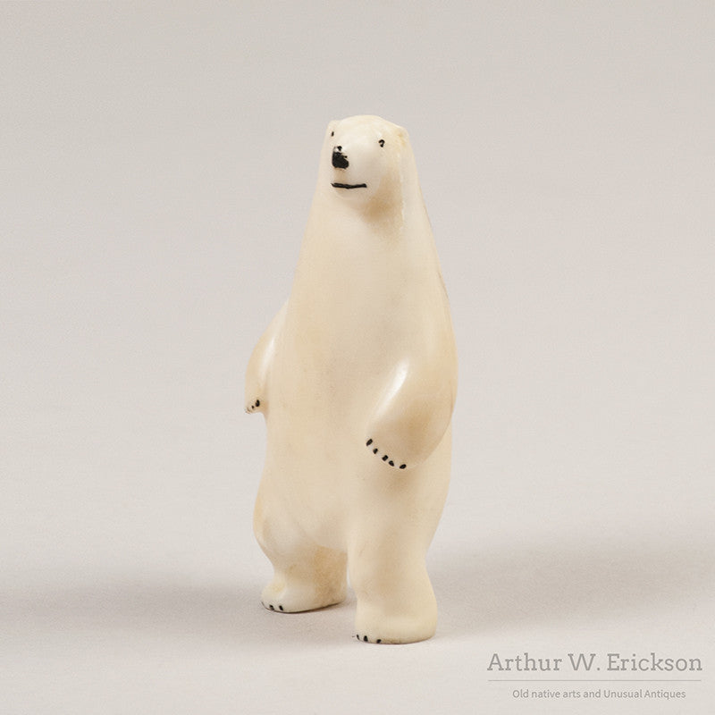 Walrus Ivory Standing Polar Bear Figure