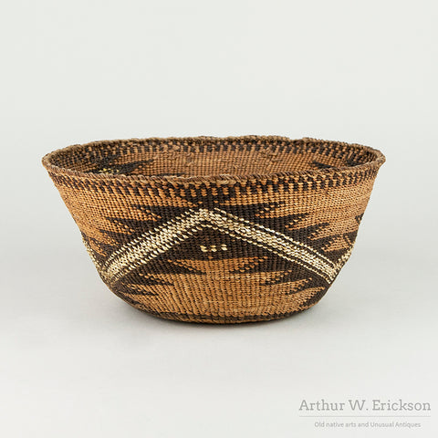 Klamath Basket with Quill Design