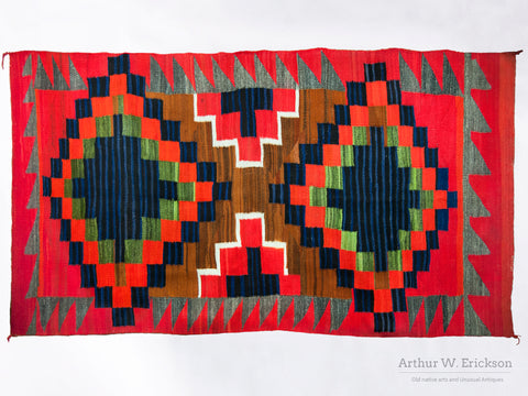Exceptionally Large Moki Influenced Navajo Rug