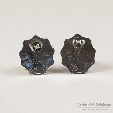 Large Turquoise Cluster Earrings - Arthur W. Erickson - 3