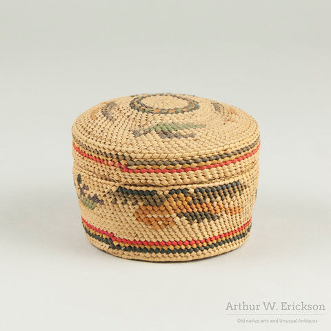 Nun-Cha-nulth (Nootka) Lidded Basket