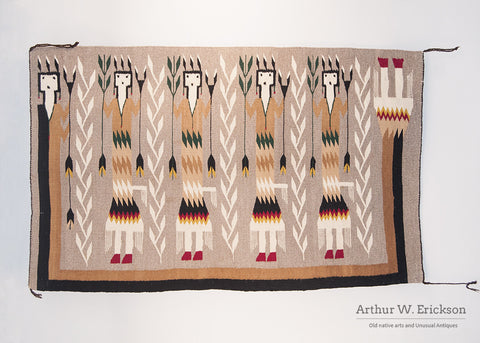 Navajo Five Figure Yei Rug - Arthur W. Erickson - 2